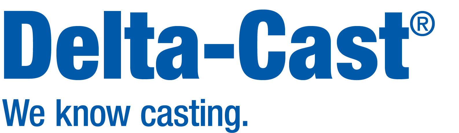 Delta-Cast logo with tagline Delta-Cast logo with tagline